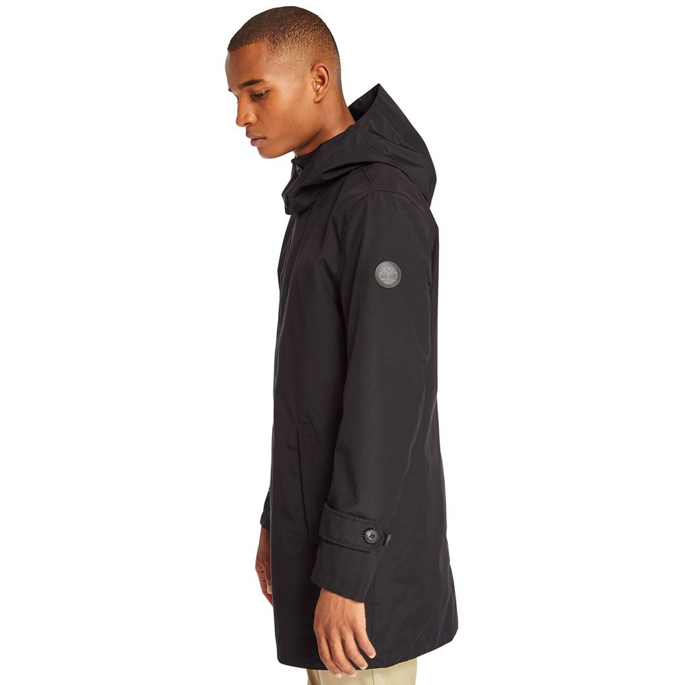 Timberland Mens Jackets Doubletop Mountain Waterproof Raincoat - Black - India VE9620875